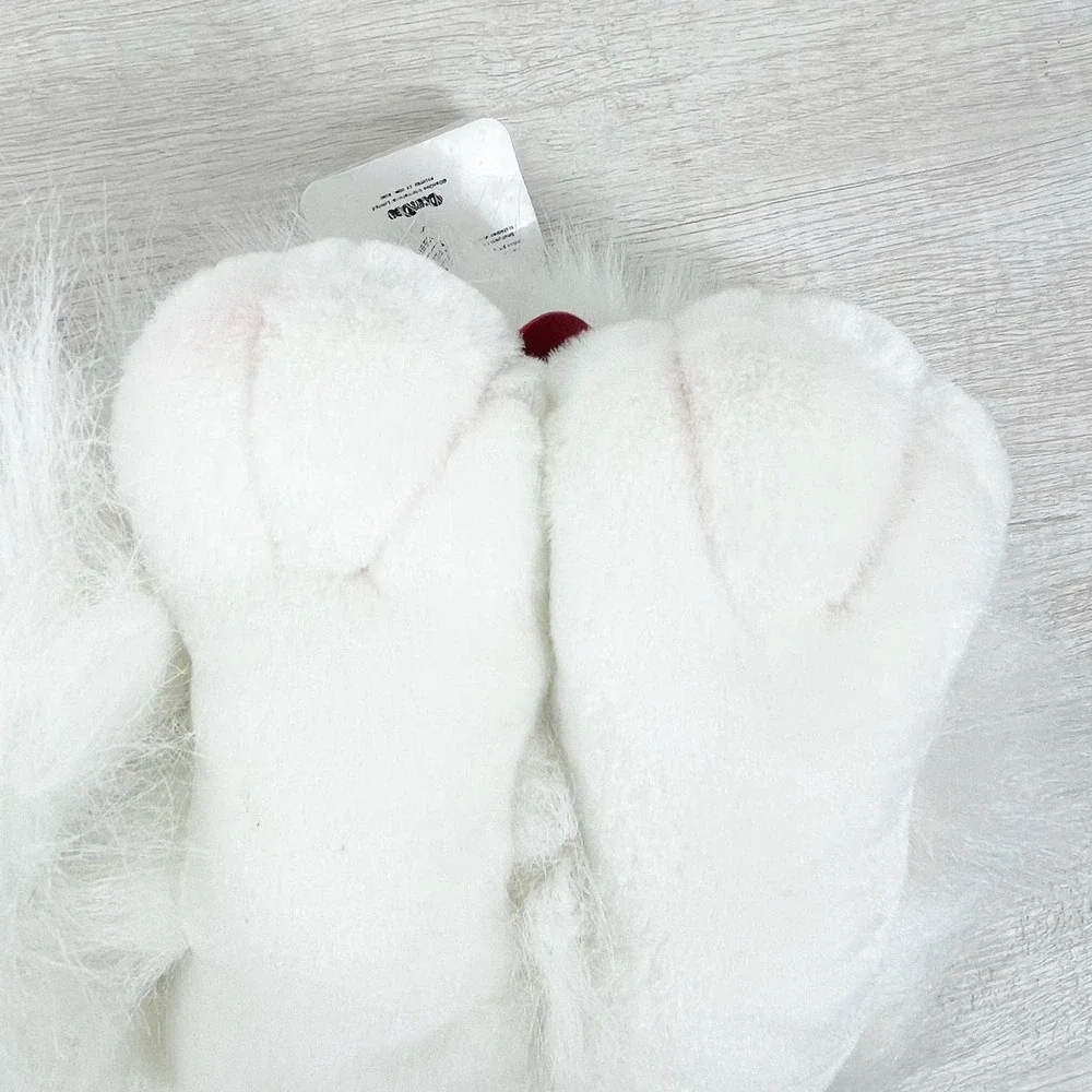Vintage Dan Dee‎ Expressions White Fluffy Persian Cat Blue Eyes Eyelashes Plush